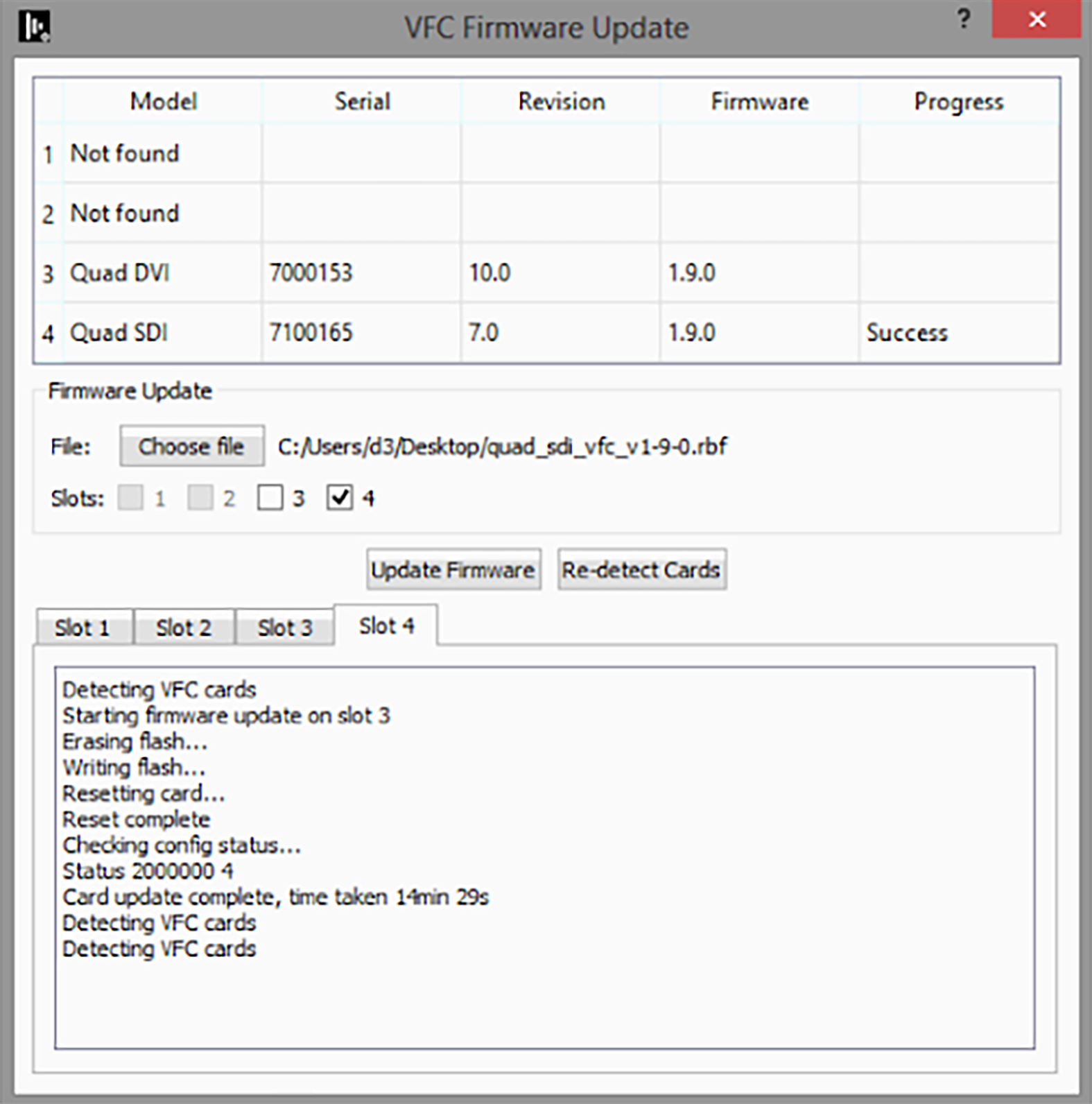 Vfc Card Update VFC Card Firmware