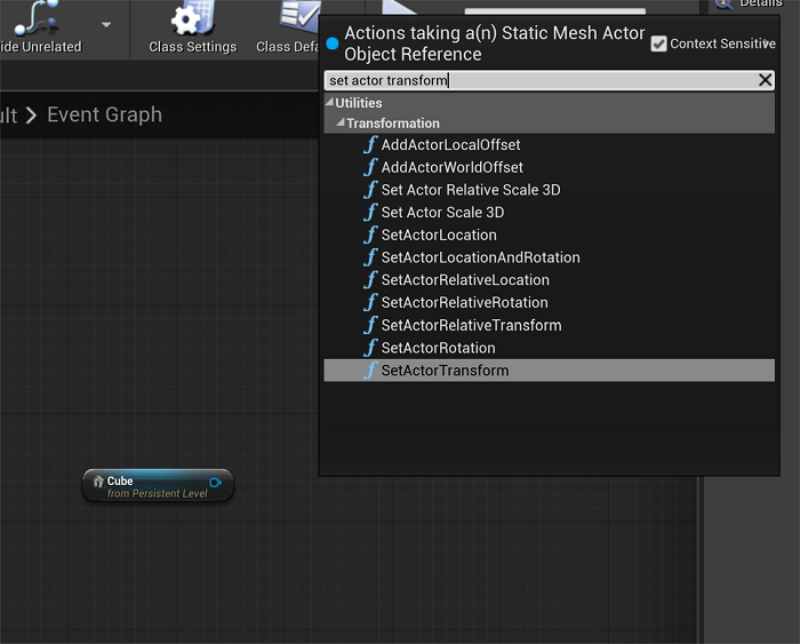 UE5 3D Object Transform