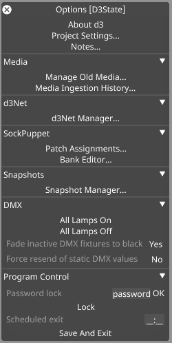 Project settings | Disguise